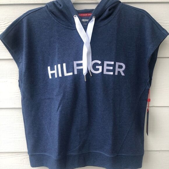 Tommy Hilfiger cropped hoodie size L - Picture 2 of 8